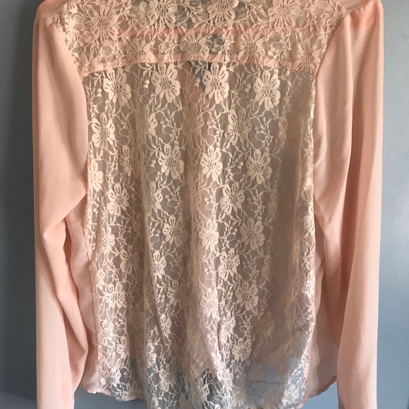 Pink forever 21 button down shirt - Picture 2 of 6